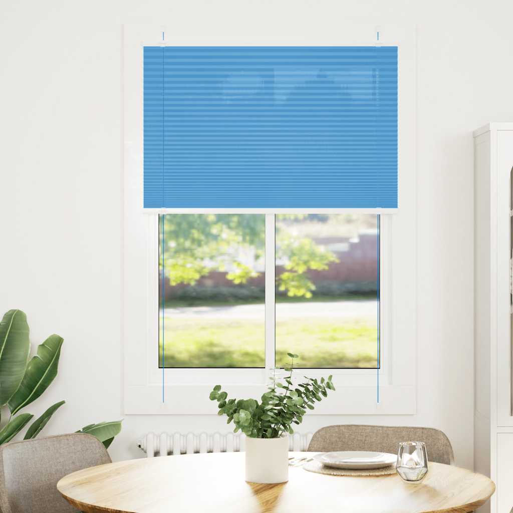 vidaXL Πλισέ Στόρι Μπλε 95x100 εκ. Πλάτος Υφάσματος 94,4 εκ. Πολυεστέρας