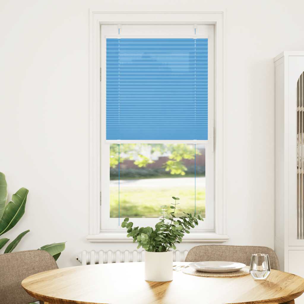 vidaXL Πλισέ Στόρι Μπλε 55x150 εκ. Πλάτος Υφάσματος 54,4 εκ. Πολυεστέρας