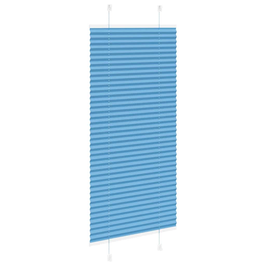 vidaXL Πλισέ Στόρι Μπλε 55x150 εκ. Πλάτος Υφάσματος 54,4 εκ. Πολυεστέρας
