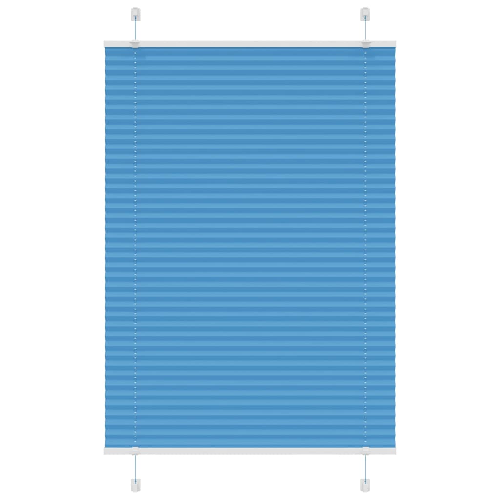 vidaXL Πλισέ περσίδα Μπλε 100x150 cm Πλάτος υφάσματος 99,4 cm