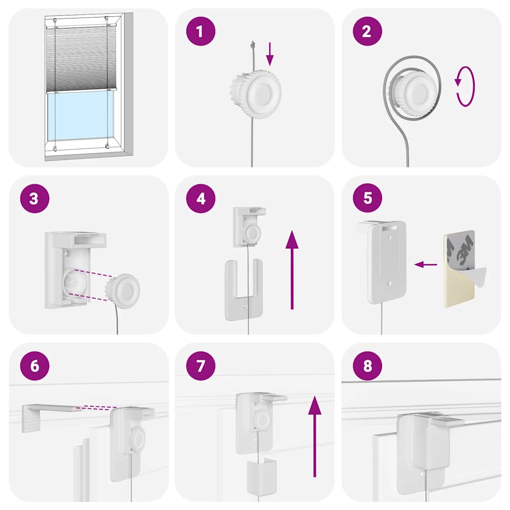vidaXL Πλισέ περσίδα Μπλε 100x150 cm Πλάτος υφάσματος 99,4 cm