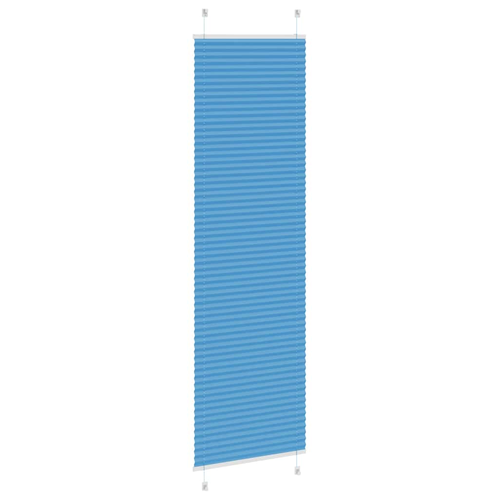 vidaXL Πλισέ Στόρι Μπλε 60x200 εκ. Πλάτος Υφάσματος 59,4 εκ. Πολυεστέρας
