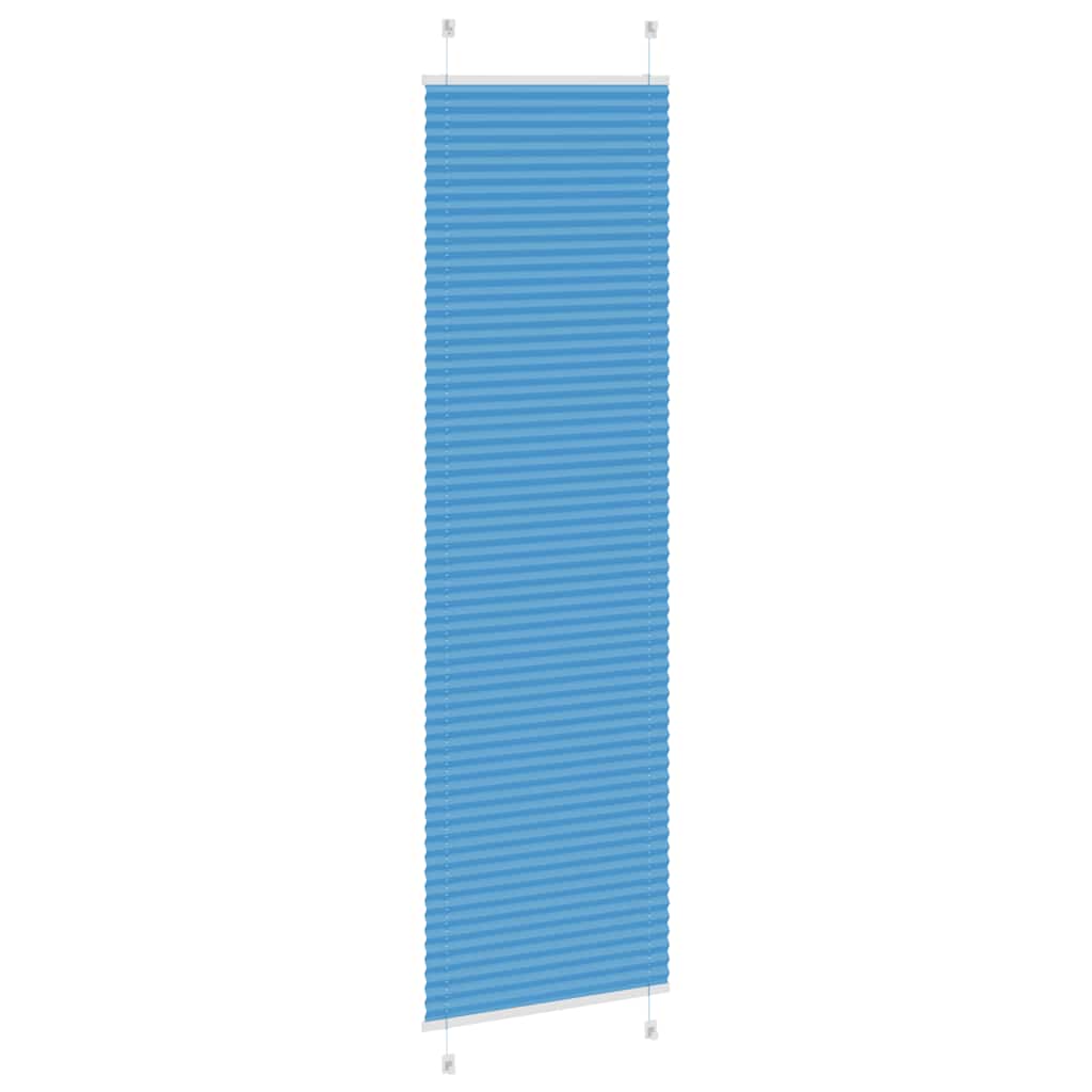 vidaXL Πλισέ Στόρι Μπλε 65x200 εκ. Πλάτος Υφάσματος 64,4 εκ. Πολυεστέρας