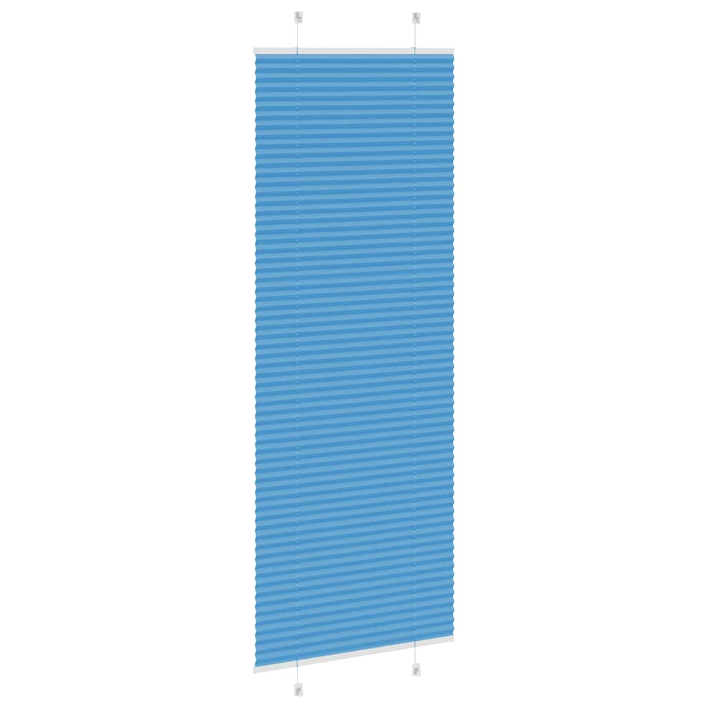 vidaXL Πλισέ Στόρι Μπλε 80x200 εκ. Πλάτος Υφάσματος 79,4 εκ. Πολυεστέρας