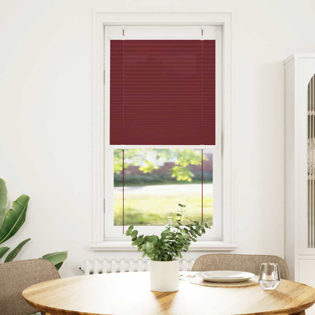 vidaXL Πλισέ Στόρι Μπορντό Κόκκινο 55x100 εκ. Πλάτος Υφάσματος 54,4 εκ. Πολυεστέρας