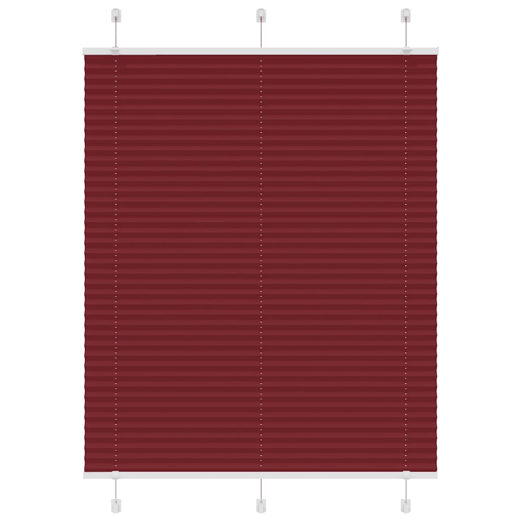 vidaXL Πλισέ περσίδα Μπορντό κόκκινο 105x100 cm Πλάτος υφάσματος
