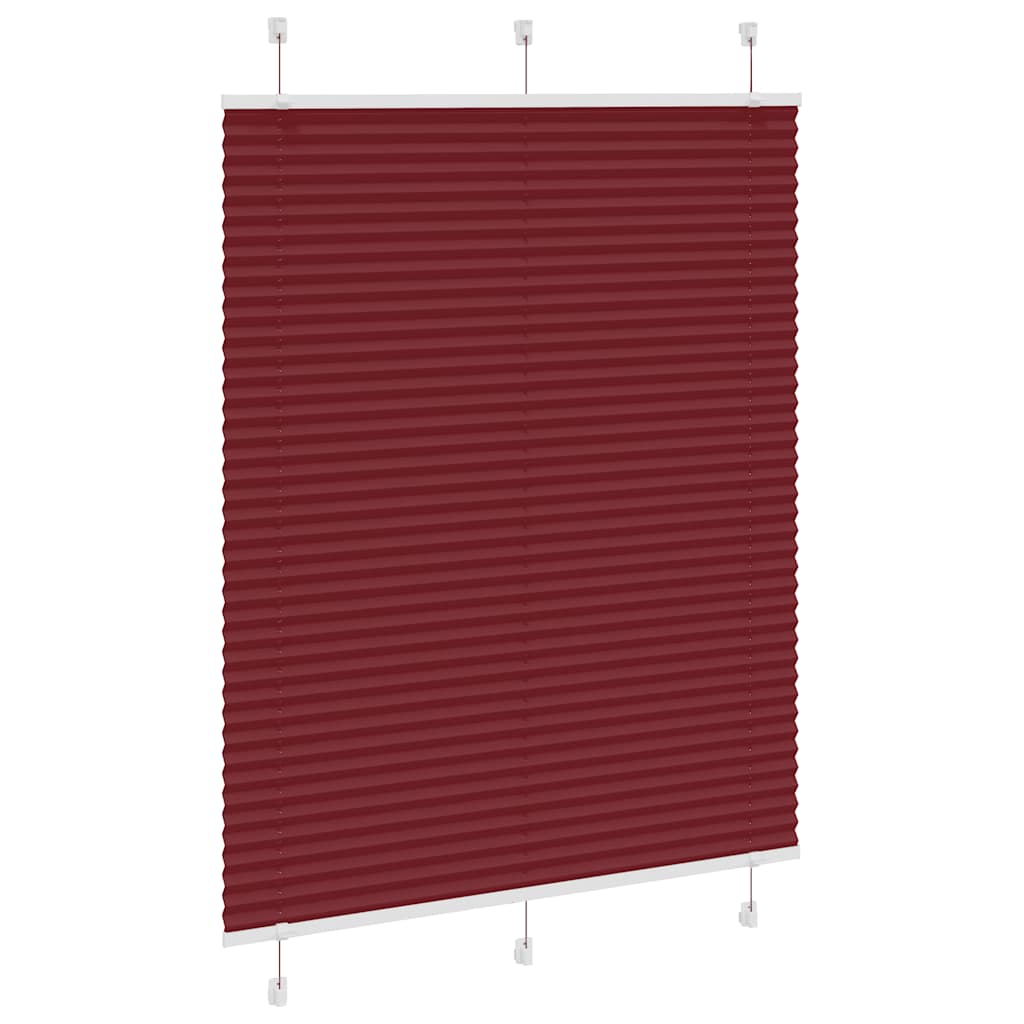 vidaXL Πλισέ περσίδα Μπορντό κόκκινο 105x100 cm Πλάτος υφάσματος