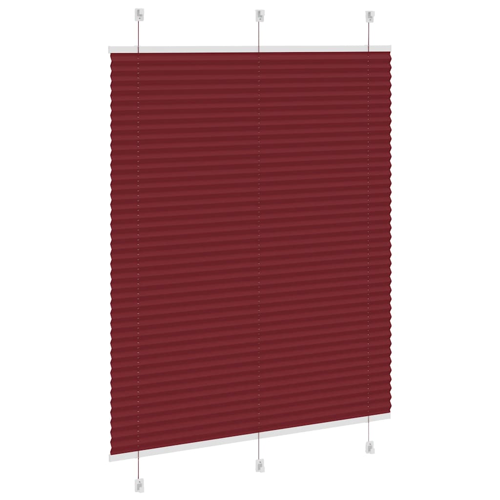 vidaXL Πλισέ περσίδα Μπορντό κόκκινο 105x100 cm Πλάτος υφάσματος