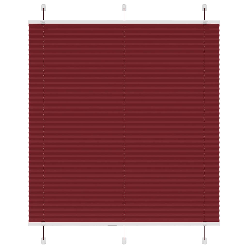 vidaXL Πλισέ περσίδα Μπορντό κόκκινο 120x100 cm Πλάτος υφάσματος