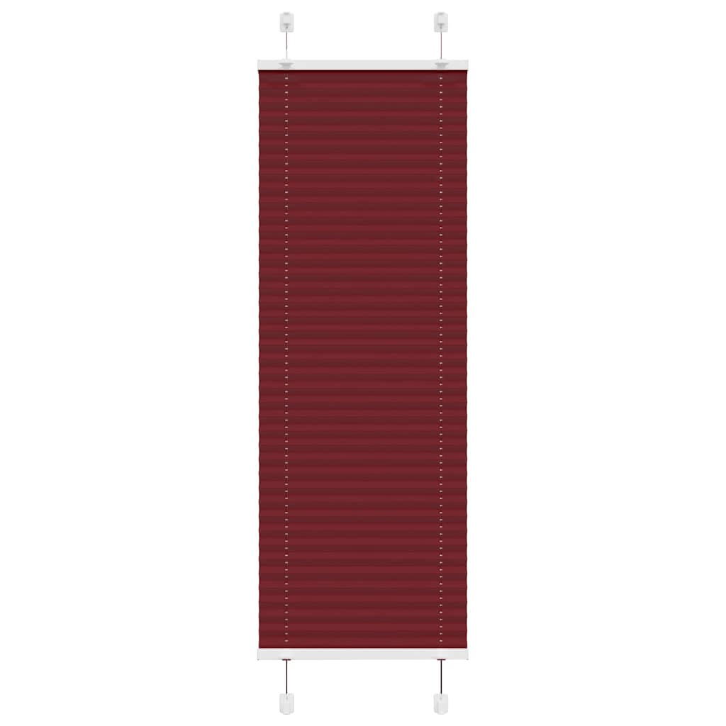 vidaXL Πλισέ περσίδα Μπορντό κόκκινο 40x150 cm Πλάτος υφάσματος