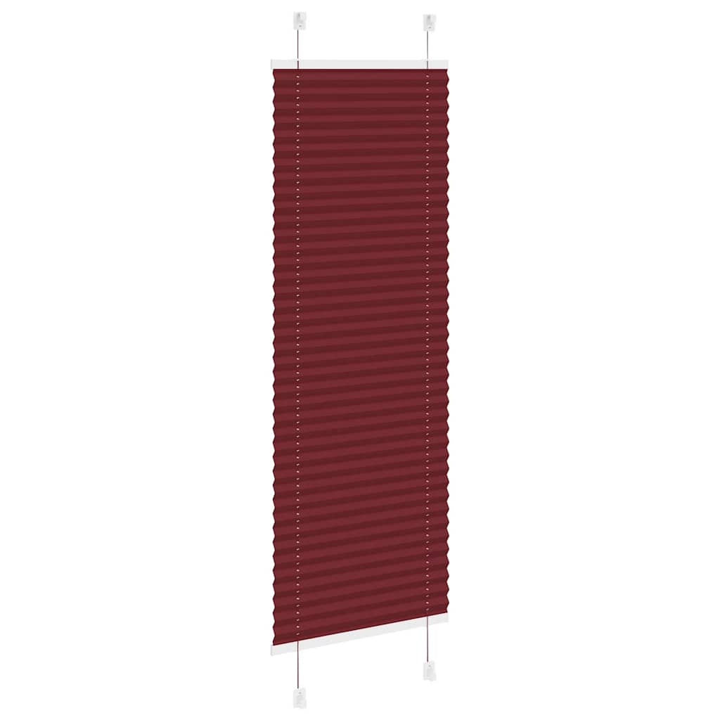 vidaXL Πλισέ περσίδα Μπορντό κόκκινο 40x150 cm Πλάτος υφάσματος