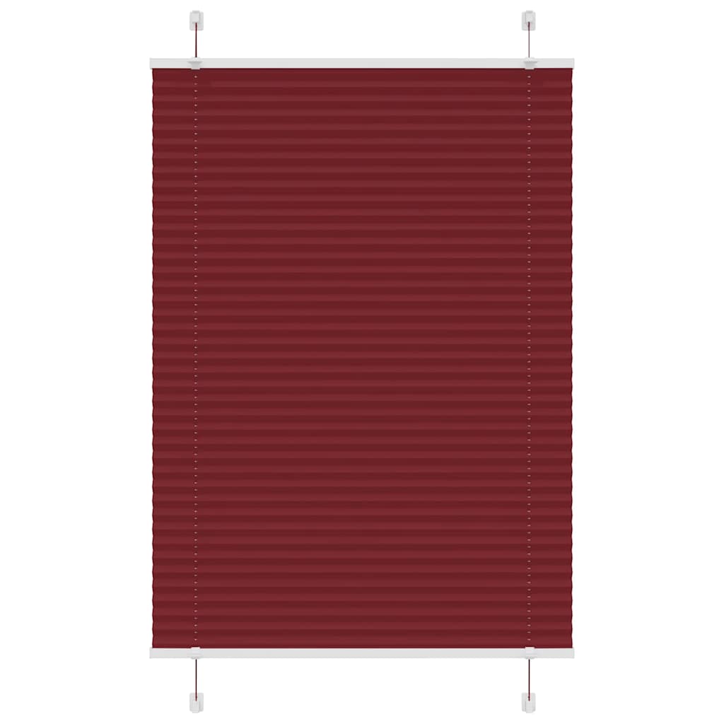 vidaXL Πλισέ περσίδα Μπορντό κόκκινο 85x150 cm Πλάτος υφάσματος