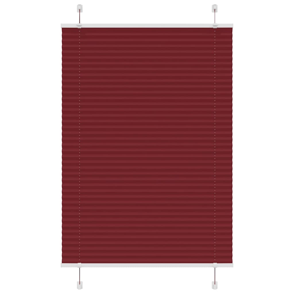 vidaXL Πλισέ περσίδα Μπορντό κόκκινο 95x150 cm Πλάτος υφάσματος