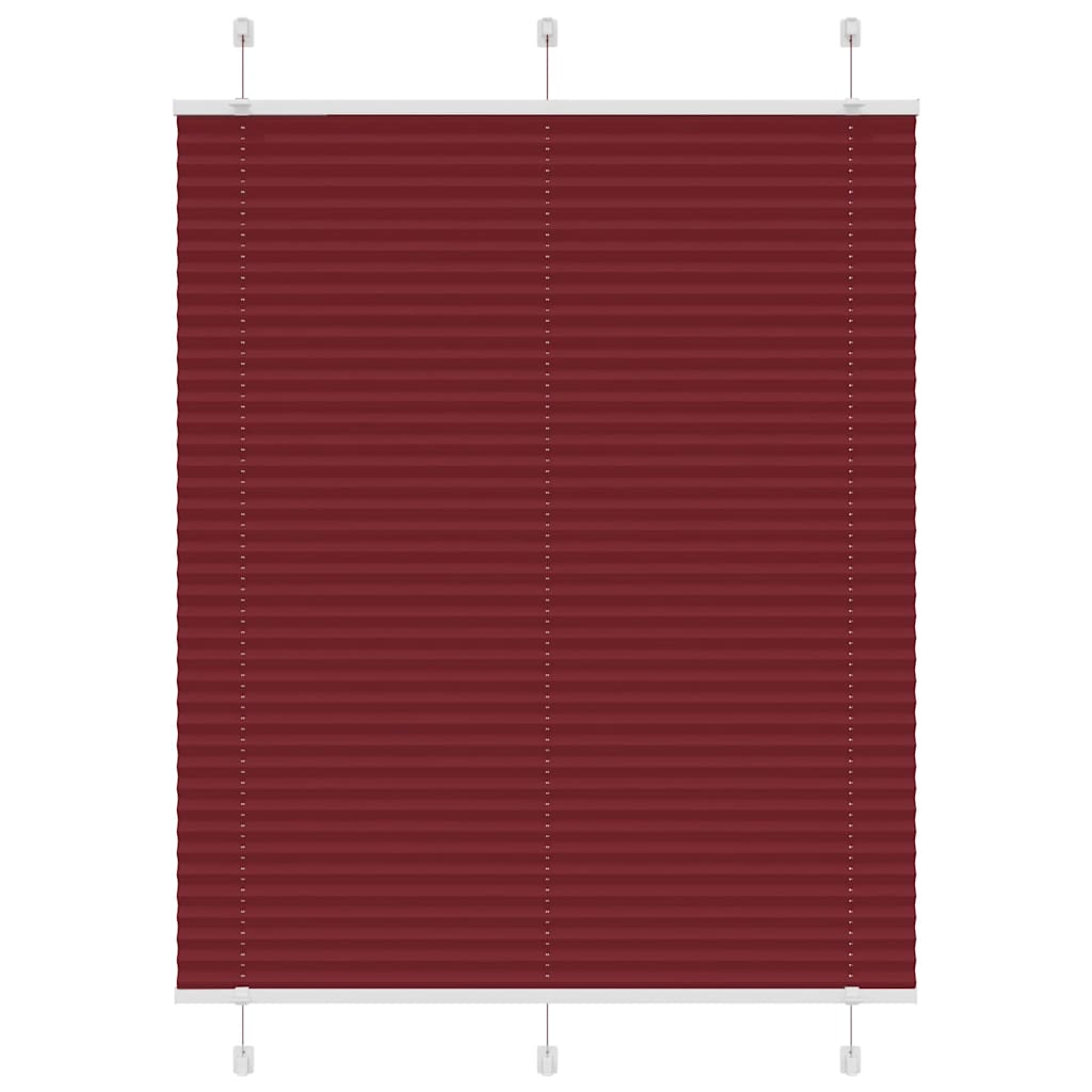 vidaXL Πλισέ περσίδα Μπορντό κόκκινο 105x150 cm Πλάτος υφάσματος