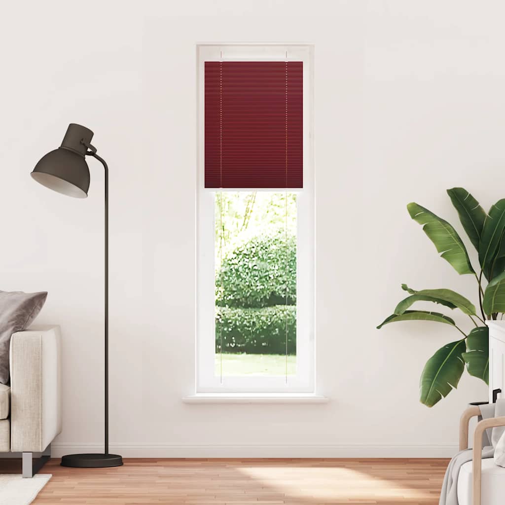vidaXL Πλισέ Στόρι Μπορντό Κόκκινο 60x200 εκ. Πλάτος Υφάσματος 59,4 εκ. Πολυεστέρας
