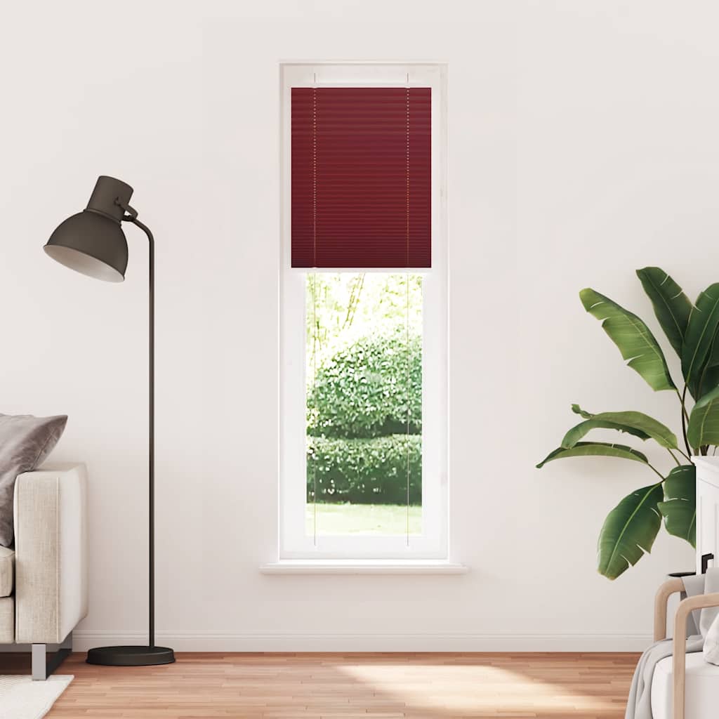 vidaXL Πλισέ Στόρι Μπορντό Κόκκινο 65x200 εκ. Πλάτος Υφάσματος 64,4 εκ. Πολυεστέρας