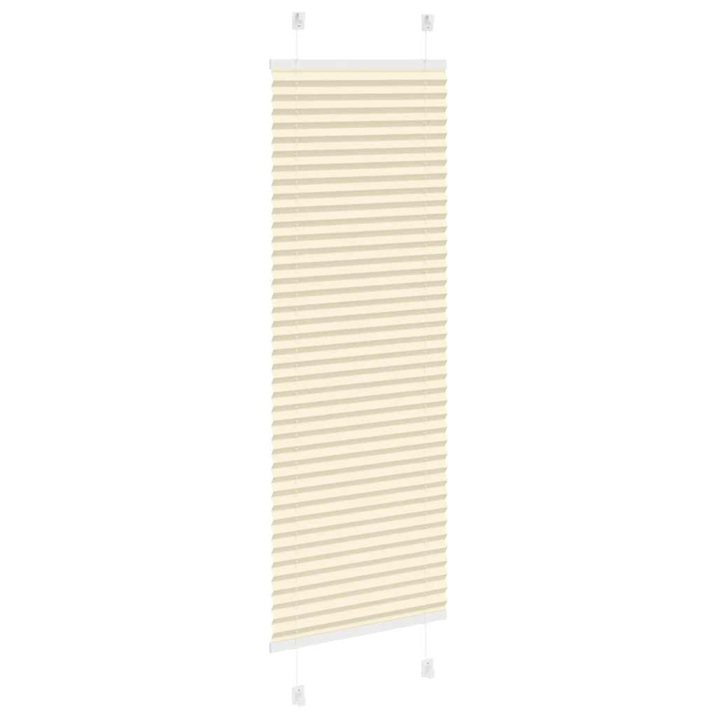 vidaXL Πλισέ περσίδα Κρέμα 50x100 cm Πλάτος υφάσματος 49,4 cm