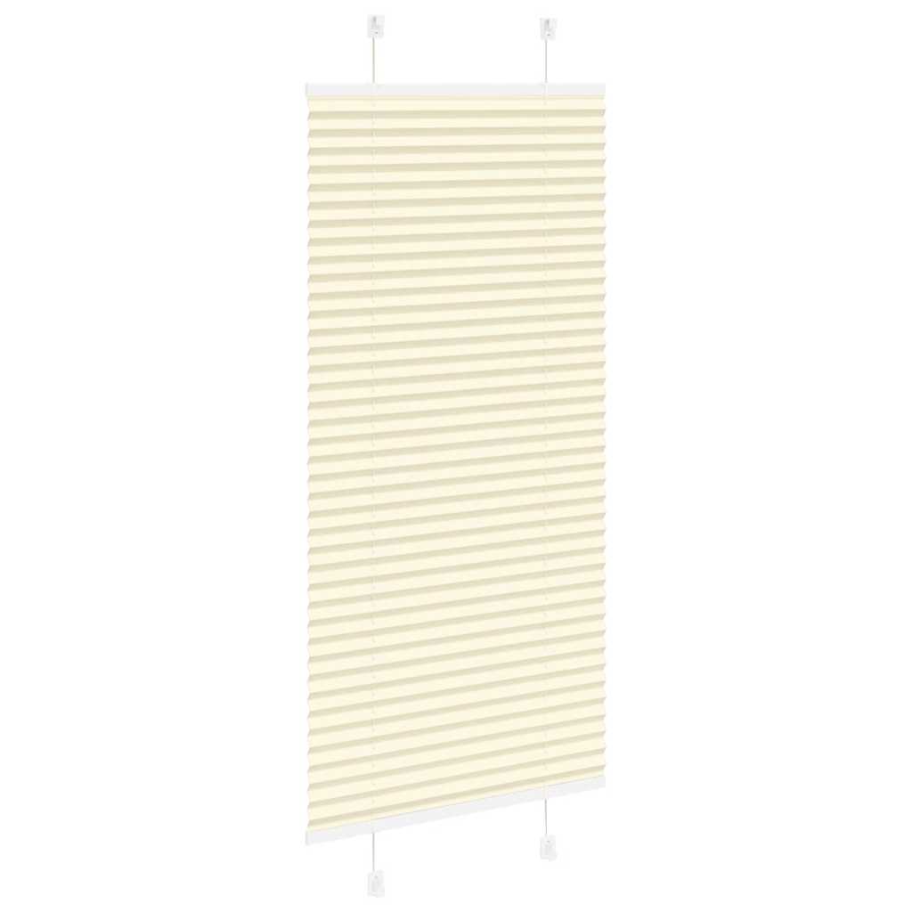 vidaXL Πλισέ περσίδα Κρέμα 60x100 cm Πλάτος υφάσματος 59,4 cm
