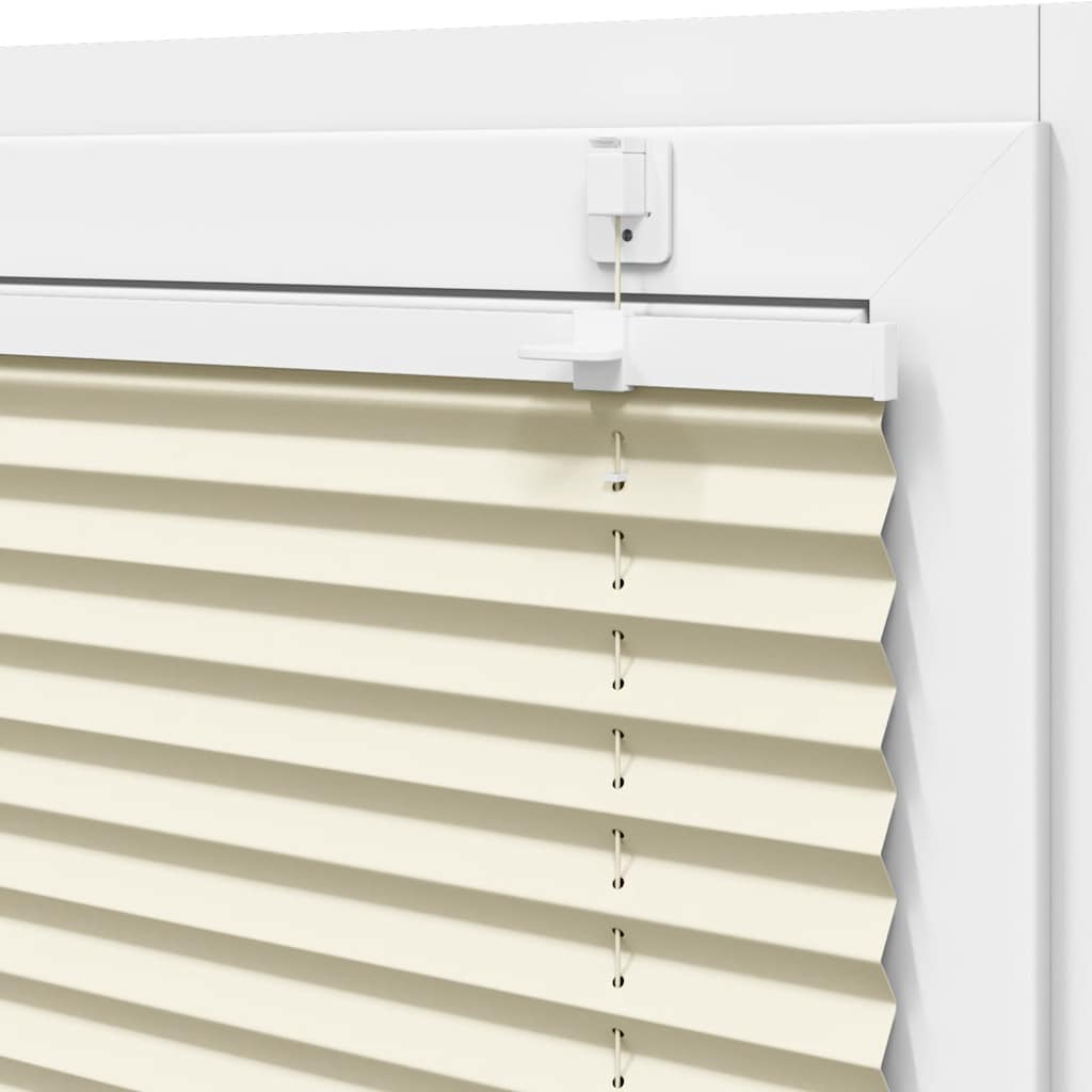 vidaXL Πλισέ περσίδα Κρέμα 60x100 cm Πλάτος υφάσματος 59,4 cm