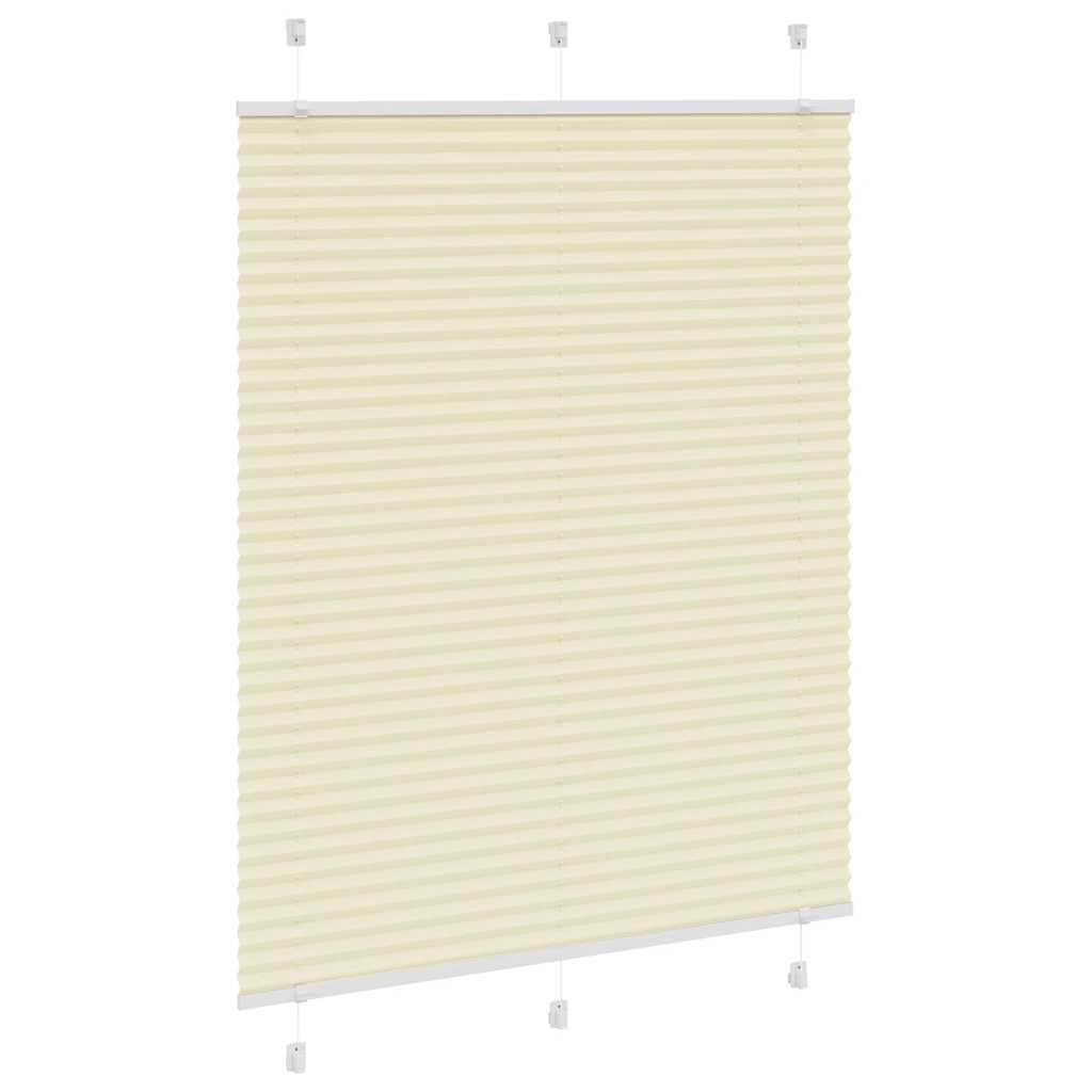 vidaXL Πλισέ περσίδα Κρέμα 110x100 cm Πλάτος υφάσματος 109,4 cm