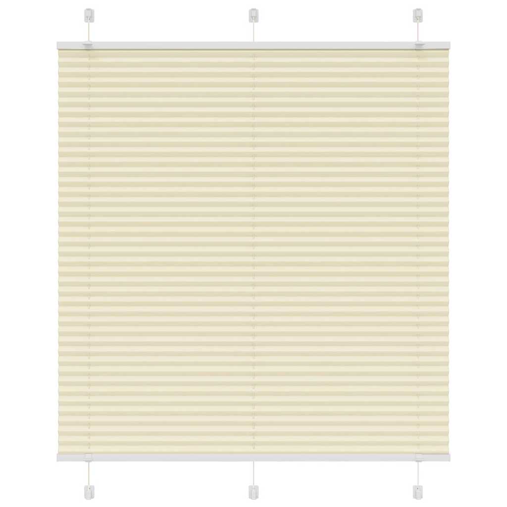 vidaXL Πλισέ περσίδα Κρέμα 120x100 cm Πλάτος υφάσματος 119,4 cm