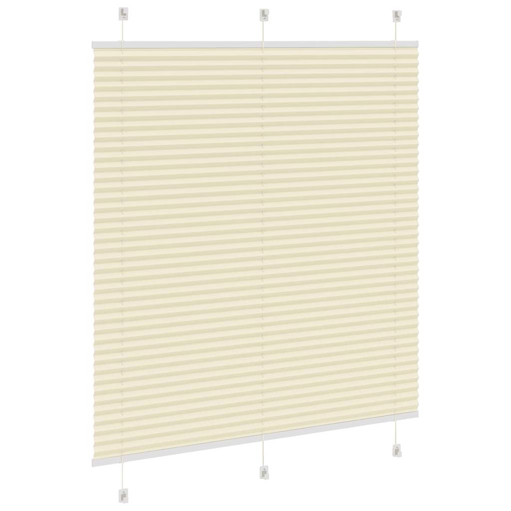 vidaXL Πλισέ περσίδα Κρέμα 120x100 cm Πλάτος υφάσματος 119,4 cm
