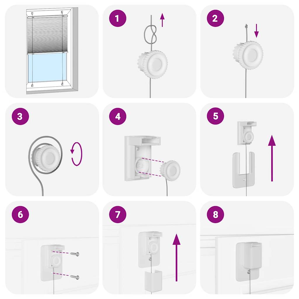 vidaXL Πλισέ περσίδα Κρέμα 80x150 cm Πλάτος υφάσματος 79,4 cm