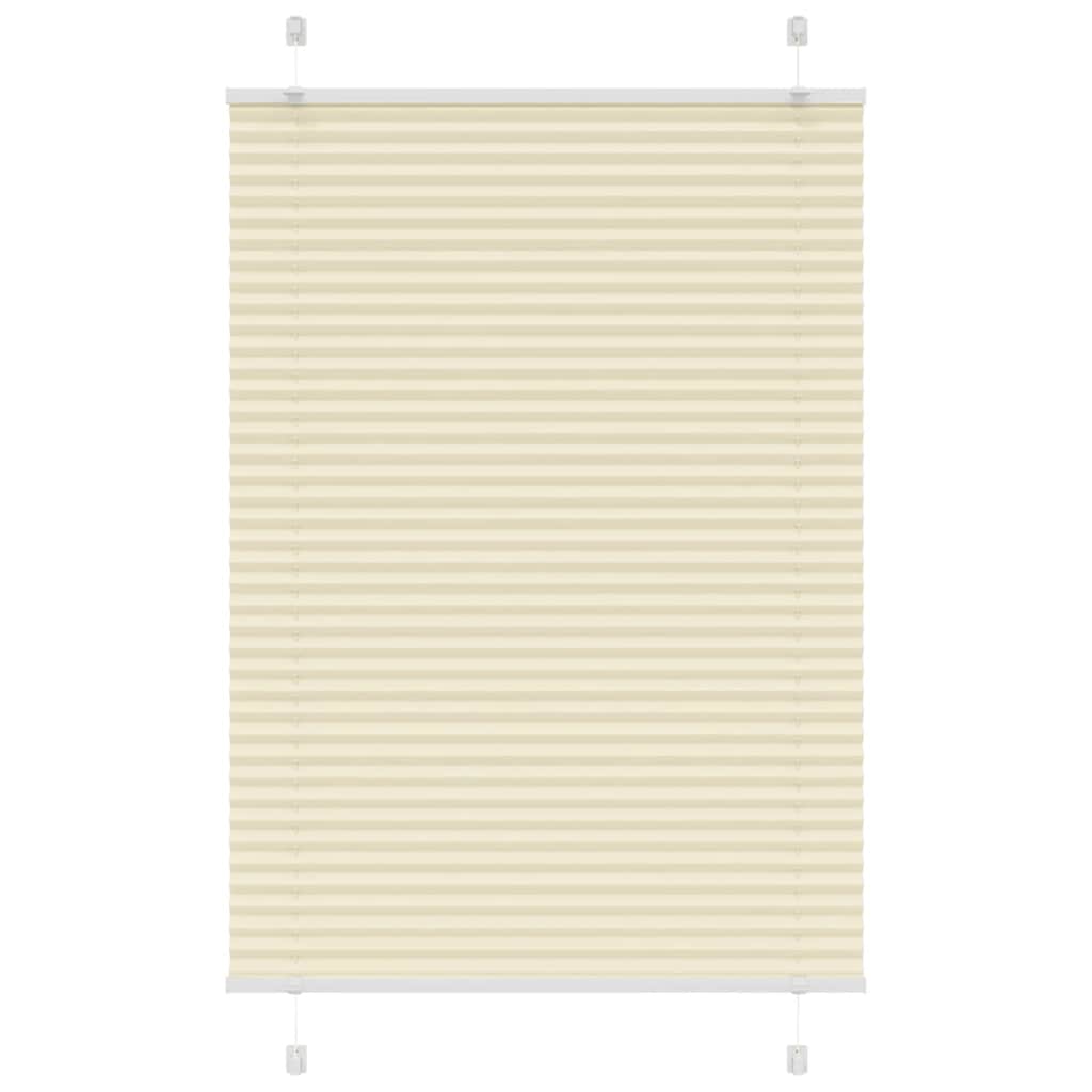 vidaXL Πλισέ περσίδα Κρέμα 85x150 cm Πλάτος υφάσματος 84,4 cm