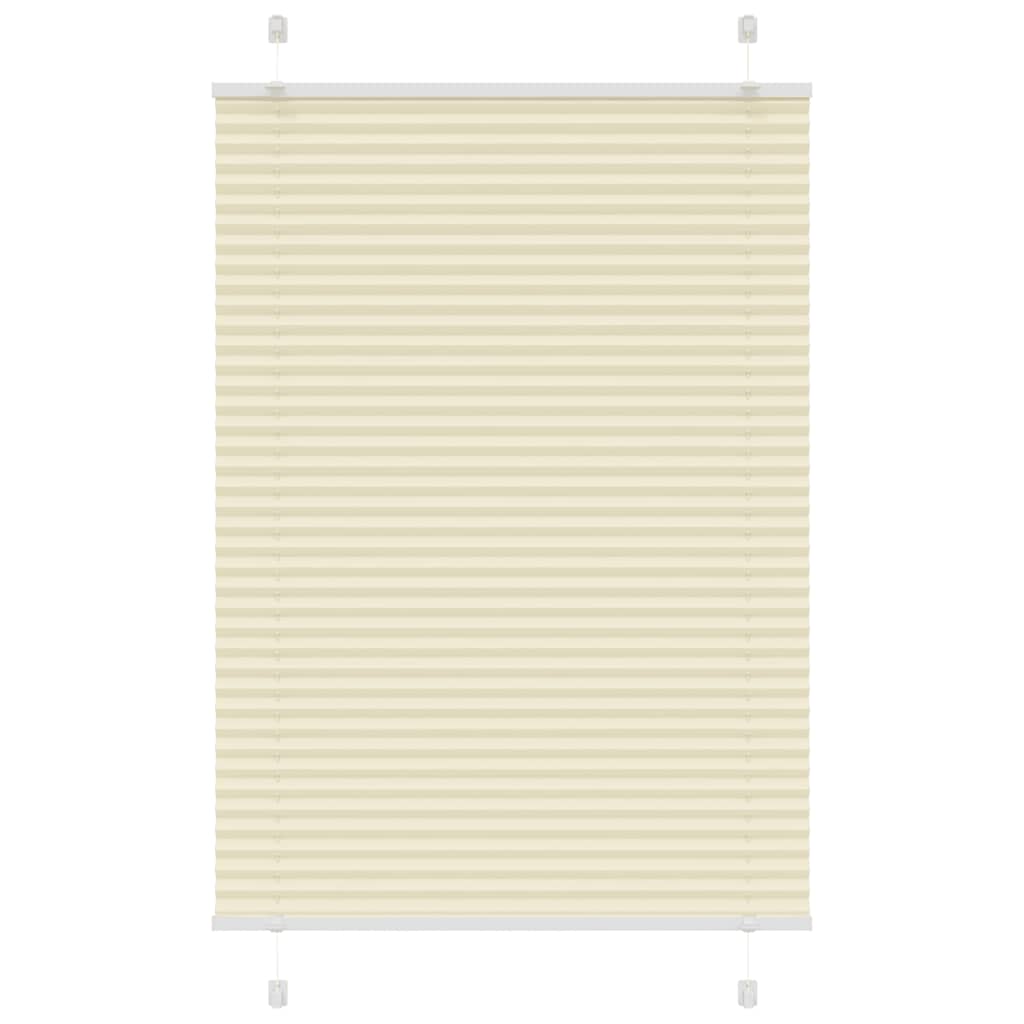 vidaXL Πλισέ περσίδα Κρέμα 95x150 cm Πλάτος υφάσματος 94,4 cm