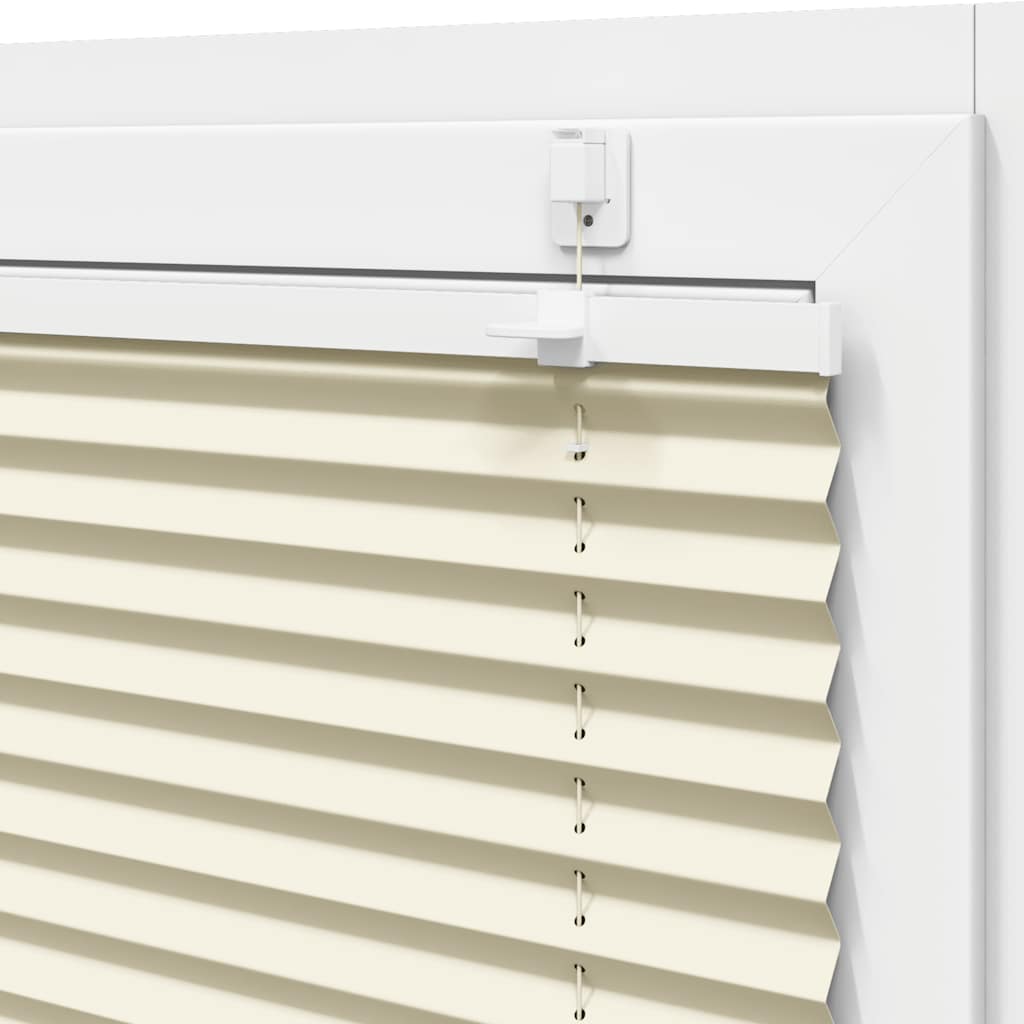 vidaXL Πλισέ περσίδα Κρέμα 110x150 cm Πλάτος υφάσματος 109,4 cm