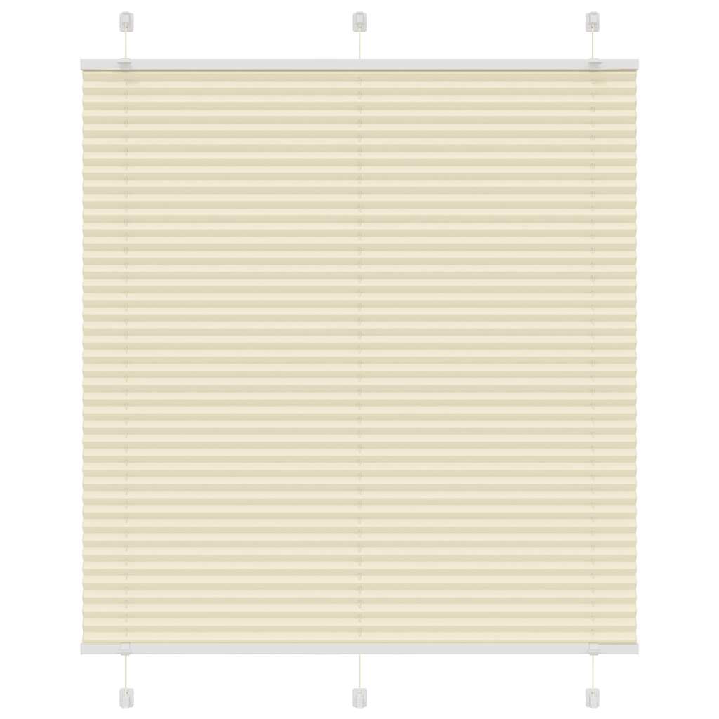 vidaXL Πλισέ περσίδα Κρέμα 115x150 cm Πλάτος υφάσματος 114,4 cm
