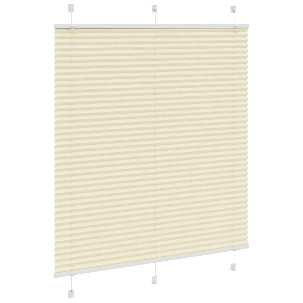 vidaXL Πλισέ περσίδα Κρέμα 115x150 cm Πλάτος υφάσματος 114,4 cm