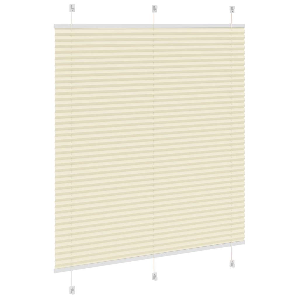 vidaXL Πλισέ περσίδα Κρέμα 115x150 cm Πλάτος υφάσματος 114,4 cm