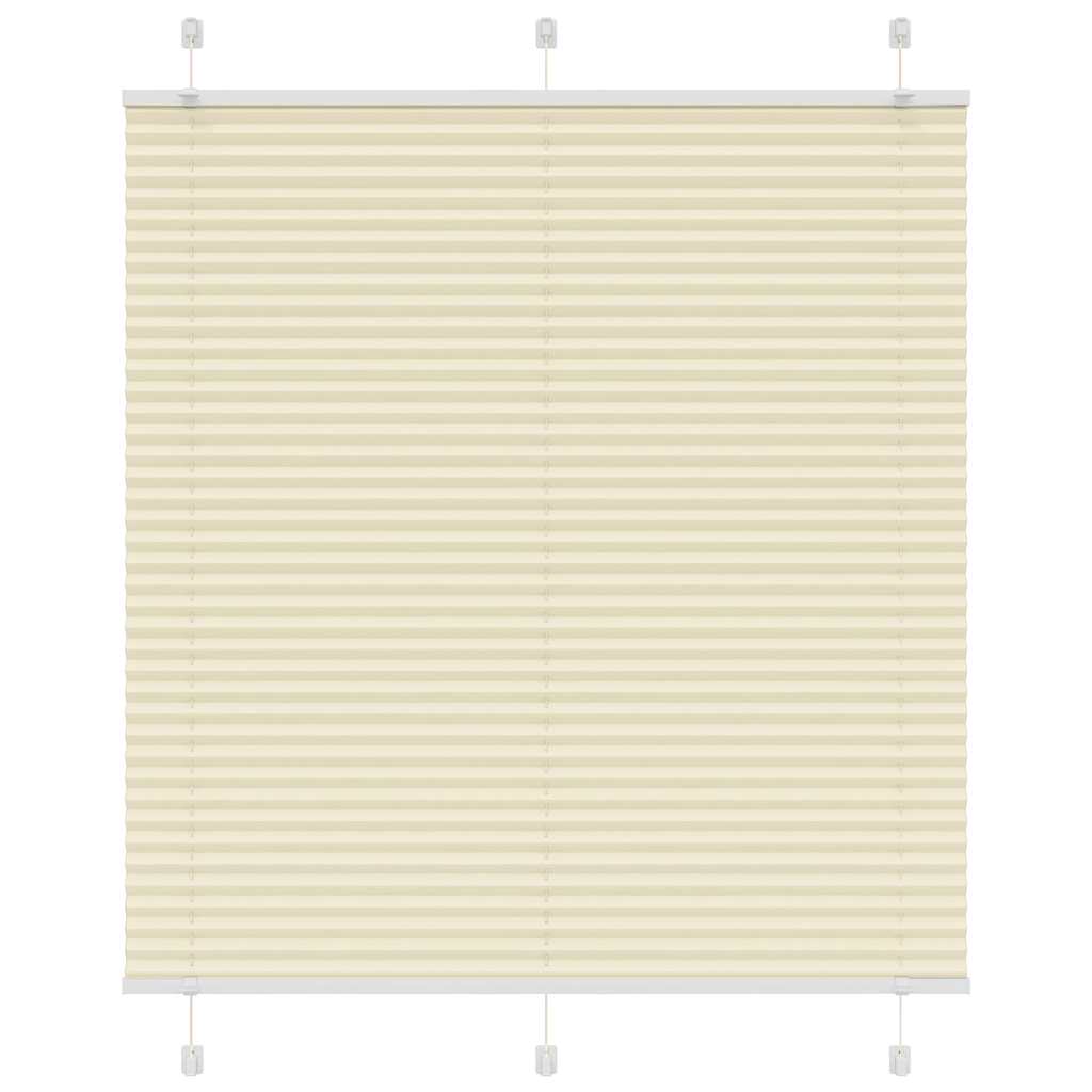 vidaXL Πλισέ περσίδα Κρέμα 120x150 cm Πλάτος υφάσματος 119,4 cm