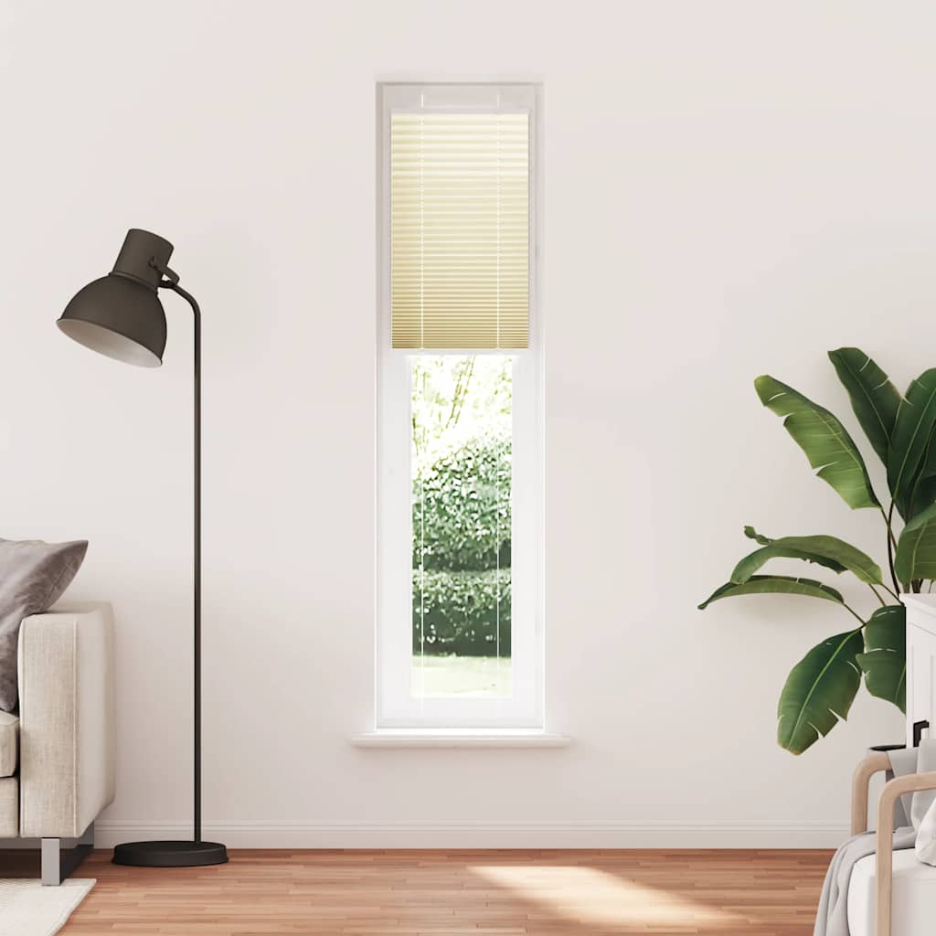 vidaXL Πλισέ Στόρι Κρεμ 40x200 εκ. Πλάτος Υφάσματος 39,4 εκ. Πολυεστέρας
