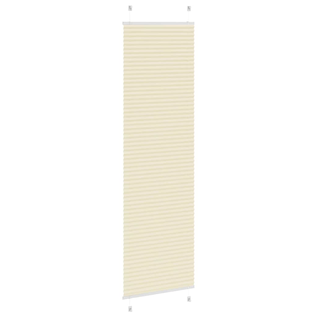 vidaXL Πλισέ Στόρι Κρεμ 55x200 εκ. Πλάτος Υφάσματος 54,4 εκ. Πολυεστέρας