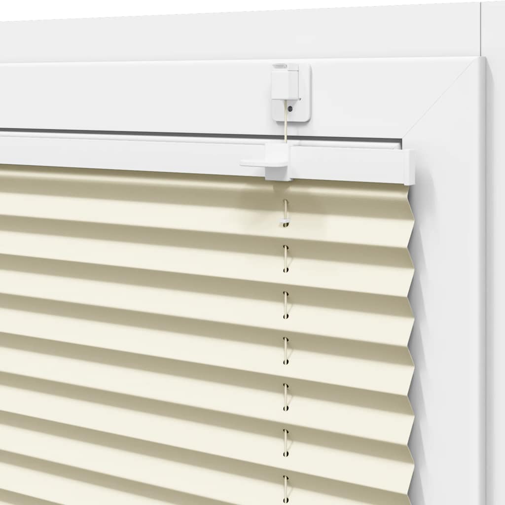 vidaXL Πλισέ Στόρι Κρεμ 65x200 εκ. Πλάτος Υφάσματος 64,4 εκ. Πολυεστέρας