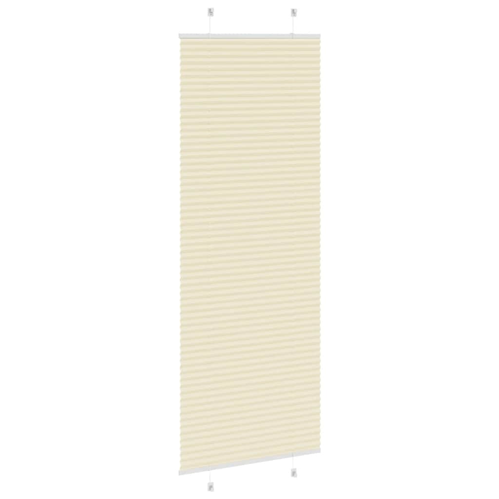 vidaXL Πλισέ Στόρι Κρεμ 70x200 εκ. Πλάτος Υφάσματος 69,4 εκ. Πολυεστέρας