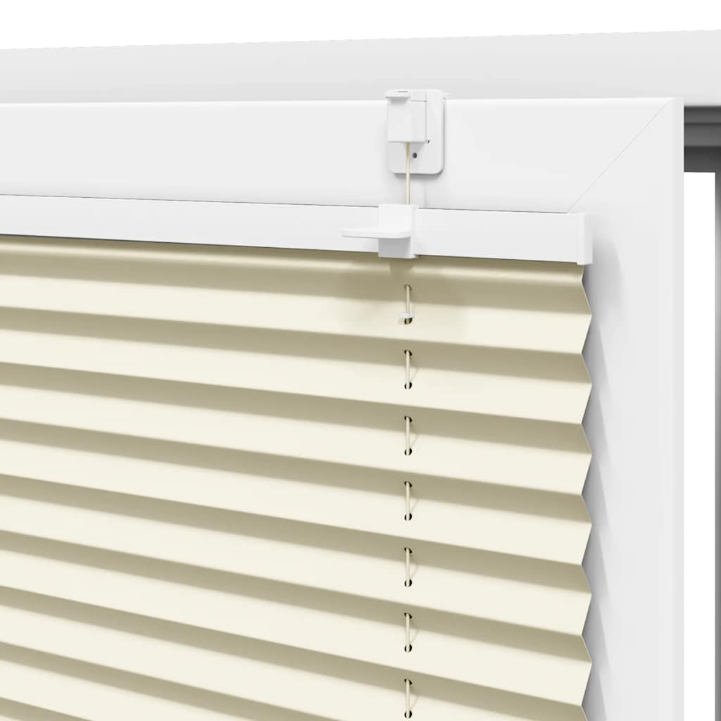 vidaXL Πλισέ Στόρι Κρεμ 75x200 εκ. Πλάτος Υφάσματος 74,4 εκ. Πολυεστέρας