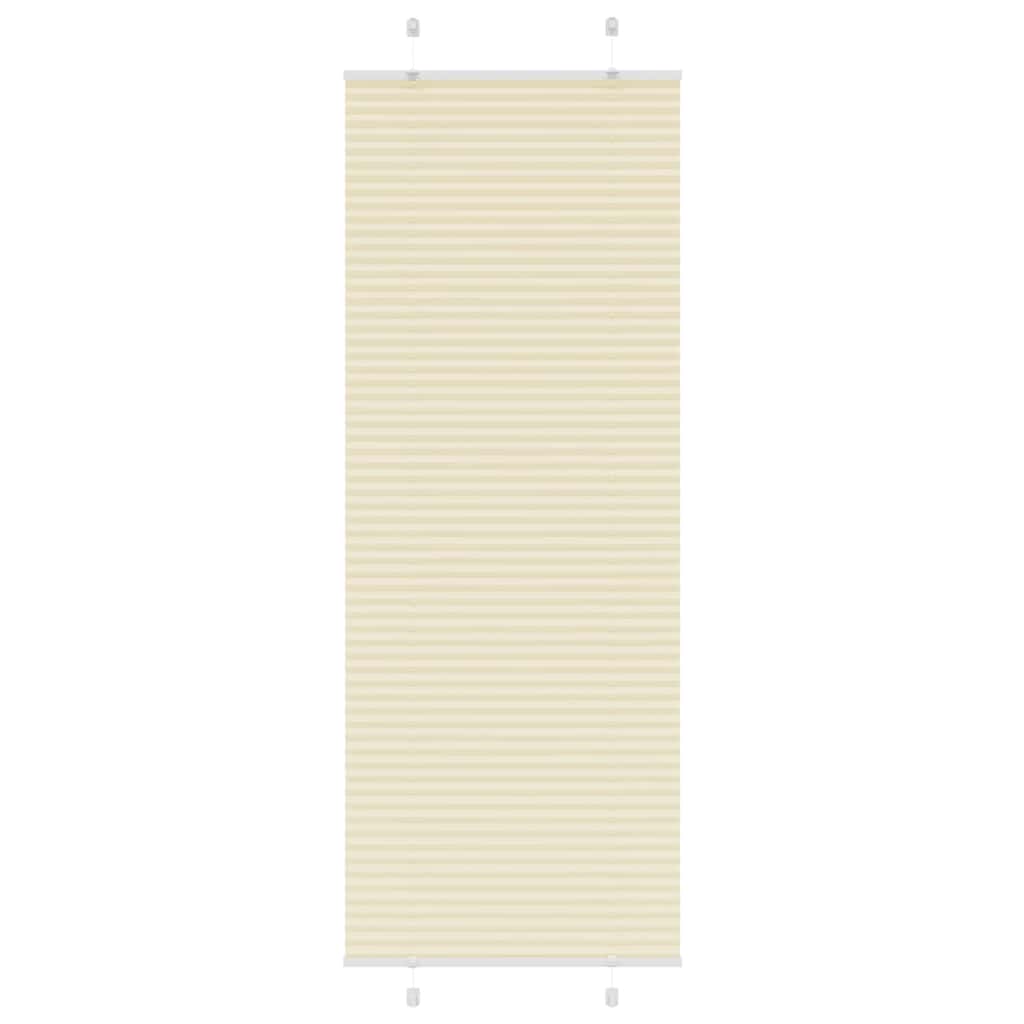 vidaXL Πλισέ περσίδα Κρέμα 80x200 cm Πλάτος υφάσματος 79,4 cm