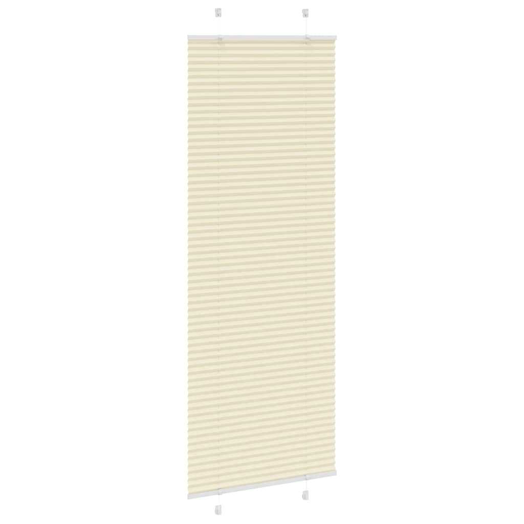 vidaXL Πλισέ περσίδα Κρέμα 80x200 cm Πλάτος υφάσματος 79,4 cm