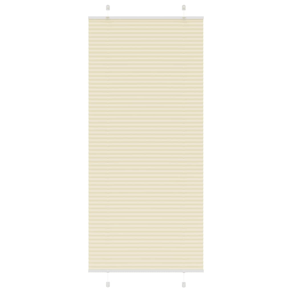 vidaXL Πλισέ περσίδα Κρέμα 85x200 cm Πλάτος υφάσματος 84,4 cm