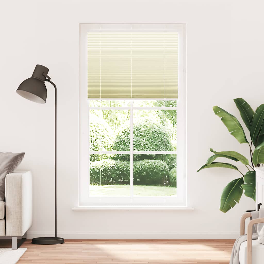 vidaXL Πλισέ Στόρι Κρεμ 105x200 εκ. Πλάτος Υφάσματος 104,4 εκ. Πολυεστέρας