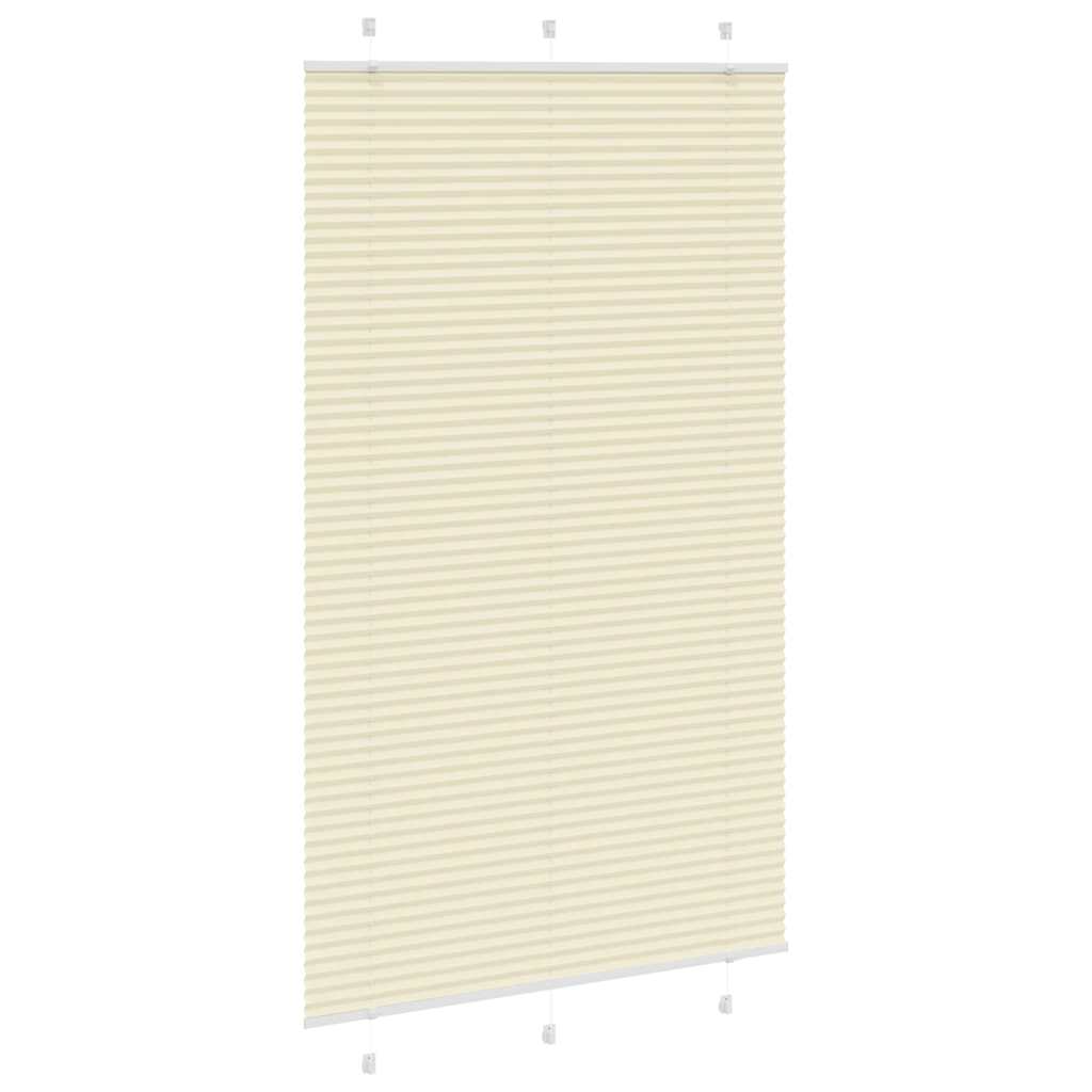 vidaXL Πλισέ Στόρι Κρεμ 115x200 εκ. Πλάτος Υφάσματος 114,4 εκ. Πολυεστέρας