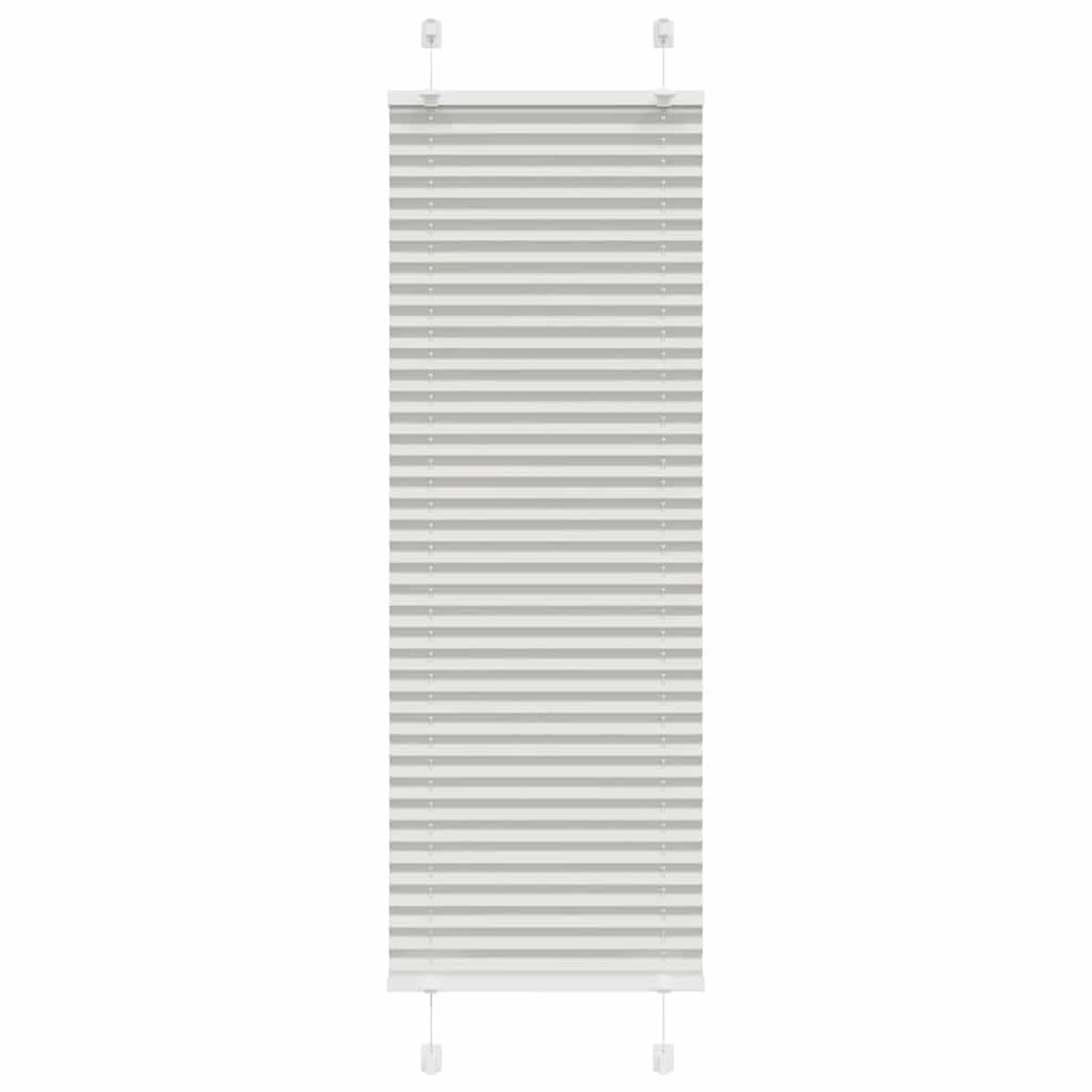 vidaXL Πλισέ περσίδα ανοιχτό γκρι 45x100 cm Πλάτος υφάσματος 44,4 cm