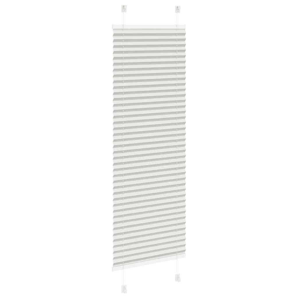 vidaXL Πλισέ περσίδα ανοιχτό γκρι 45x100 cm Πλάτος υφάσματος 44,4 cm