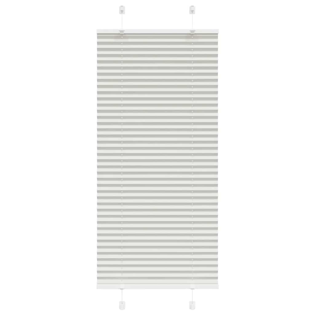 vidaXL Πλισέ περσίδα ανοιχτό γκρι 55x100 cm Πλάτος υφάσματος 54,4 cm