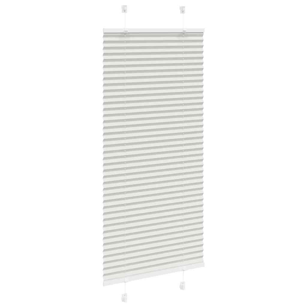 vidaXL Πλισέ περσίδα ανοιχτό γκρι 65x100 cm Πλάτος υφάσματος 64,4 cm