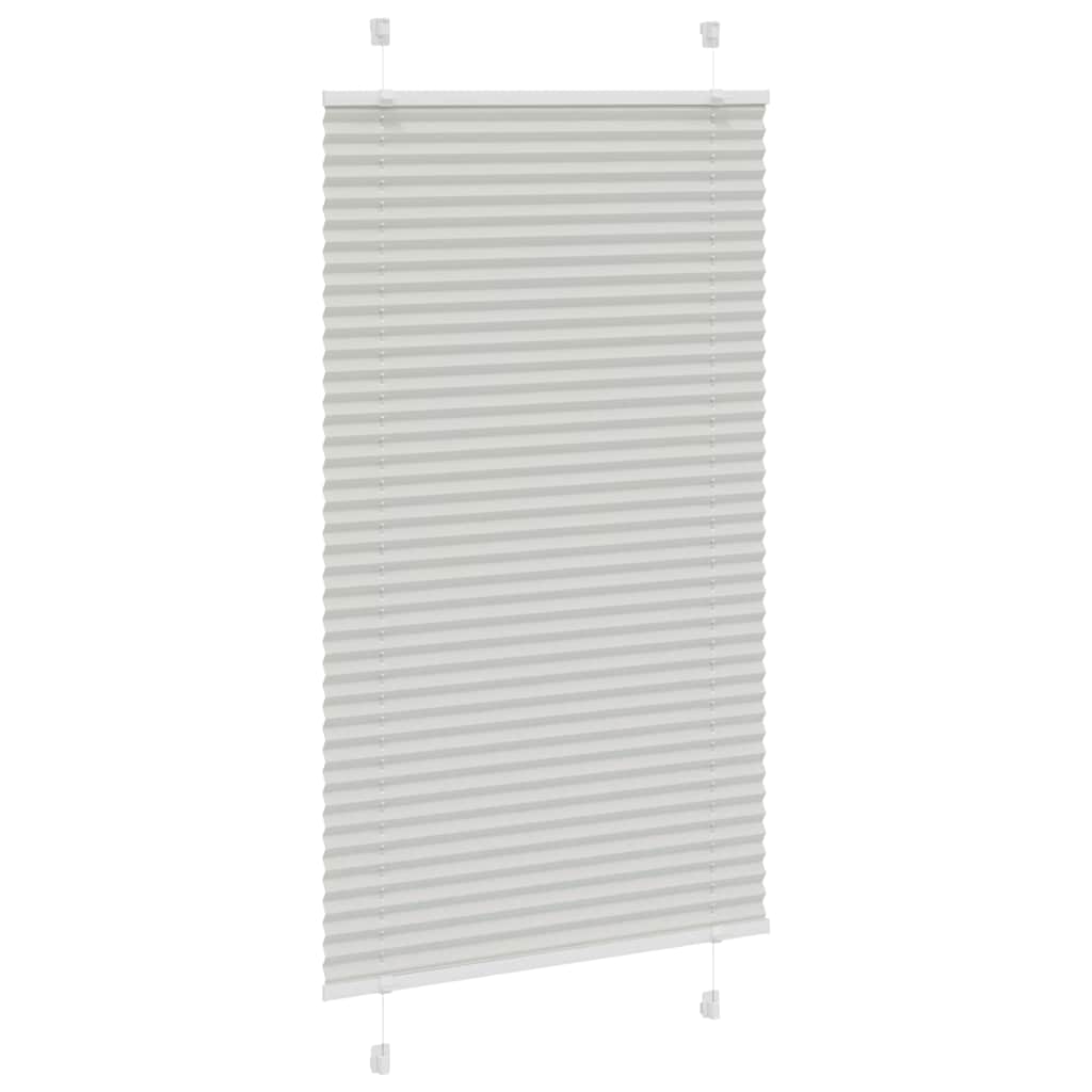 vidaXL Πλισέ περσίδα ανοιχτό γκρι 70x100 cm Πλάτος υφάσματος 69,4 cm
