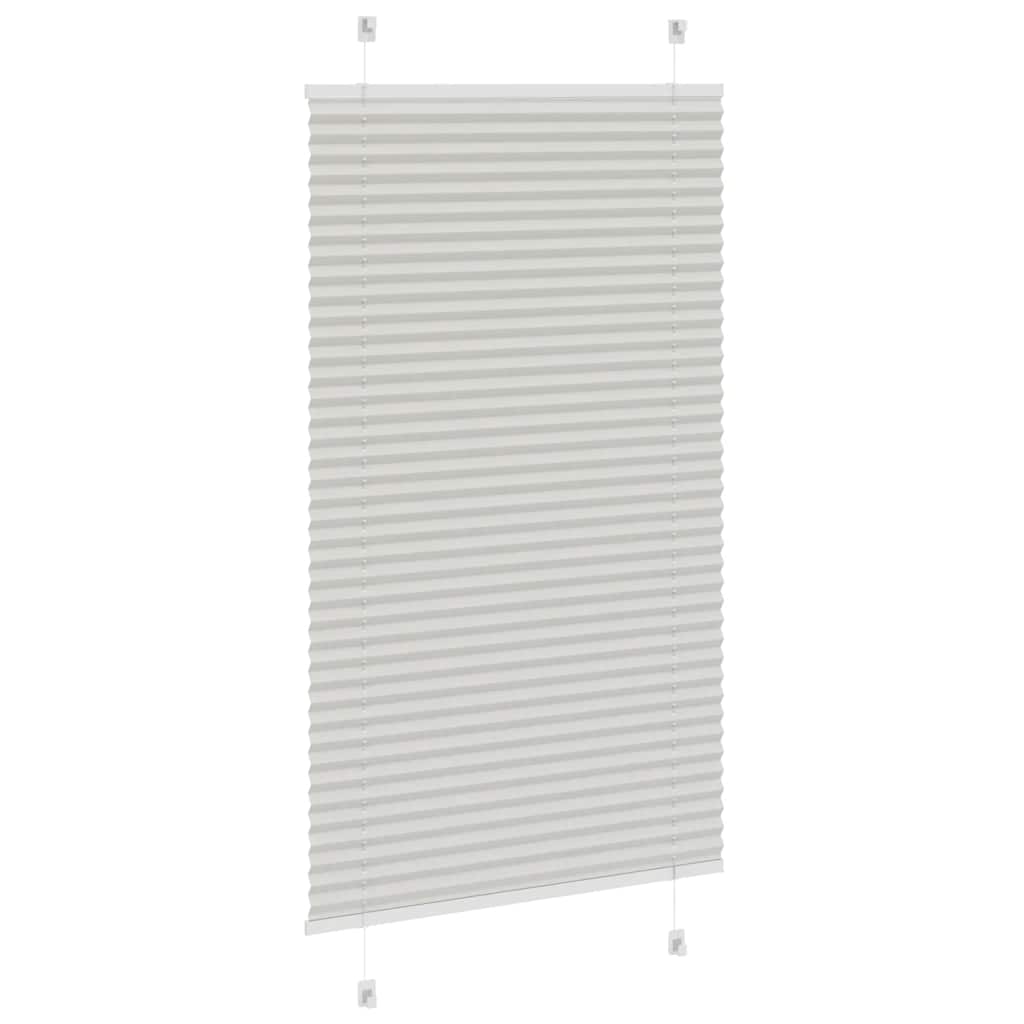 vidaXL Πλισέ περσίδα ανοιχτό γκρι 70x100 cm Πλάτος υφάσματος 69,4 cm